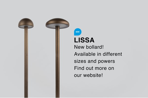 Nouvelle borne Lissa! Disponible en différentes dimensions et puissances.