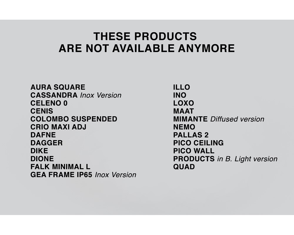 Questi prodotti non sono più disponibili